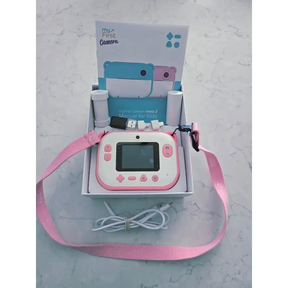 myFirst Camera Insta2 Starter Bundel! Color: Pink ( Prints Black & White Photos)